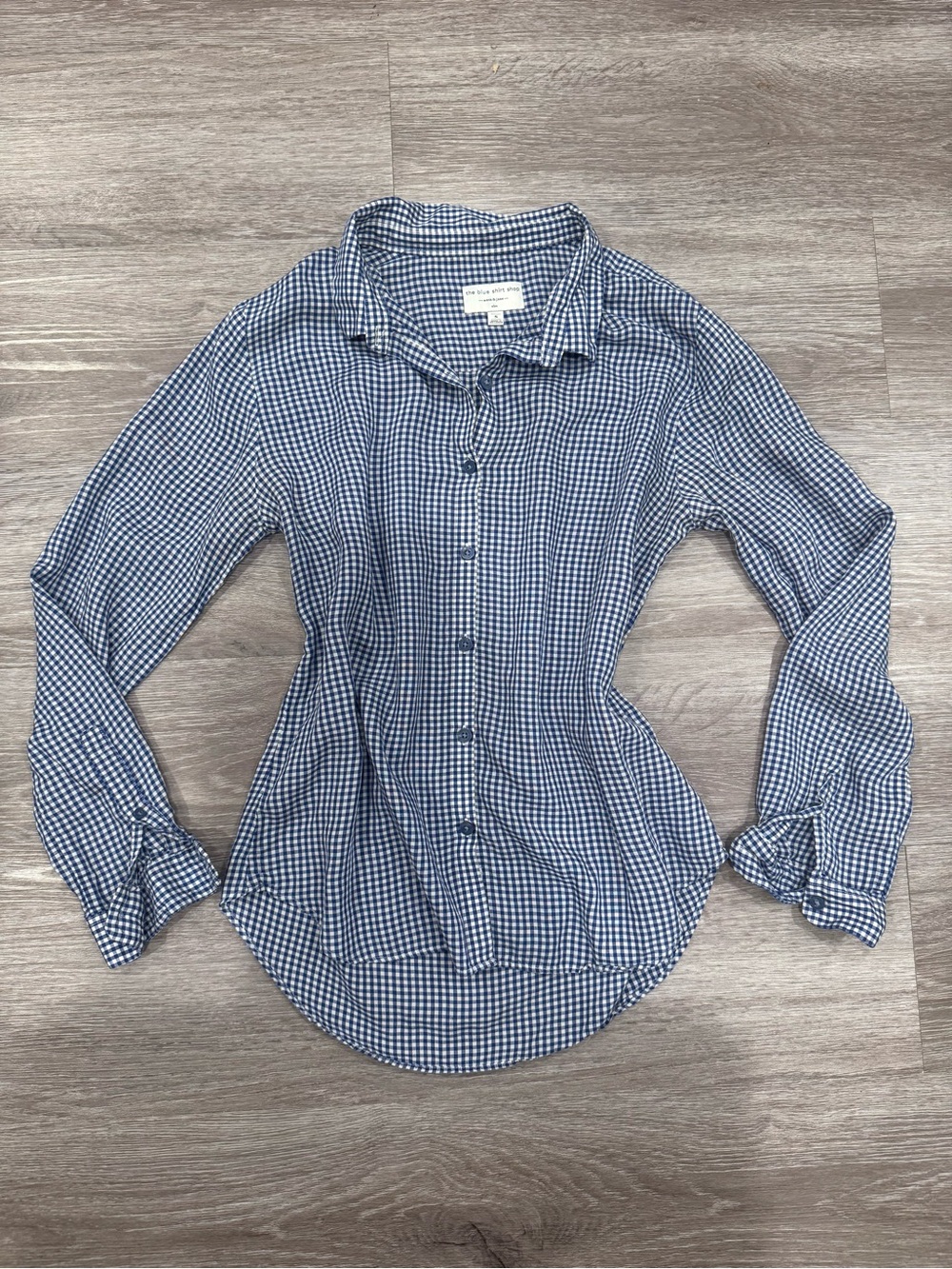 The Blue Shirt Shop by W4th & Jane Blue Gingham Button-Down | Size Small